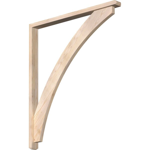 Ekena Millwork Thorton Craftsman Smooth Bracket w/ Offset Brace, Douglas Fir, 3 1/2"W x 42"D x 48"H BKT0402X42X48THR04SDF - main